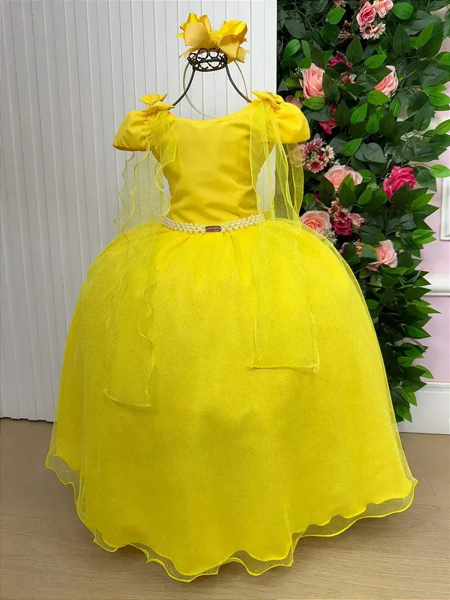 Vestido longo diamante amarelo, foto 3
