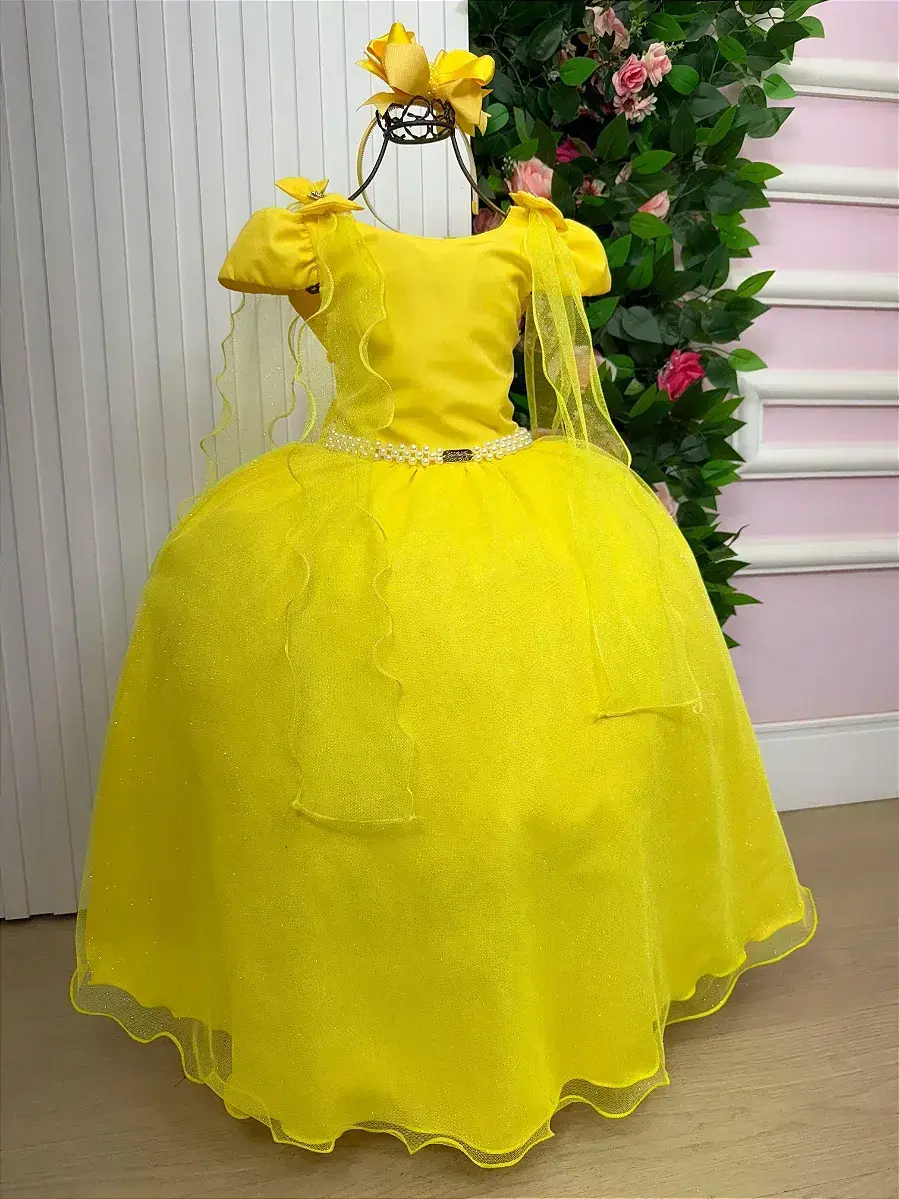 Vestido longo diamante amarelo, foto 4