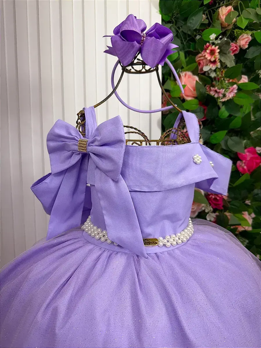 Vestido longo festa lilas, foto 3