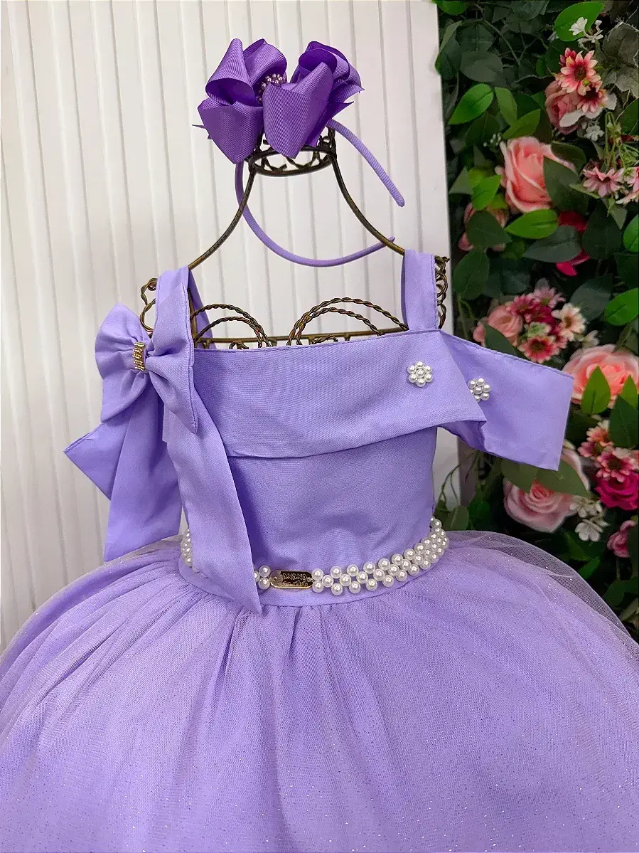 Vestido longo festa lilas, foto 4