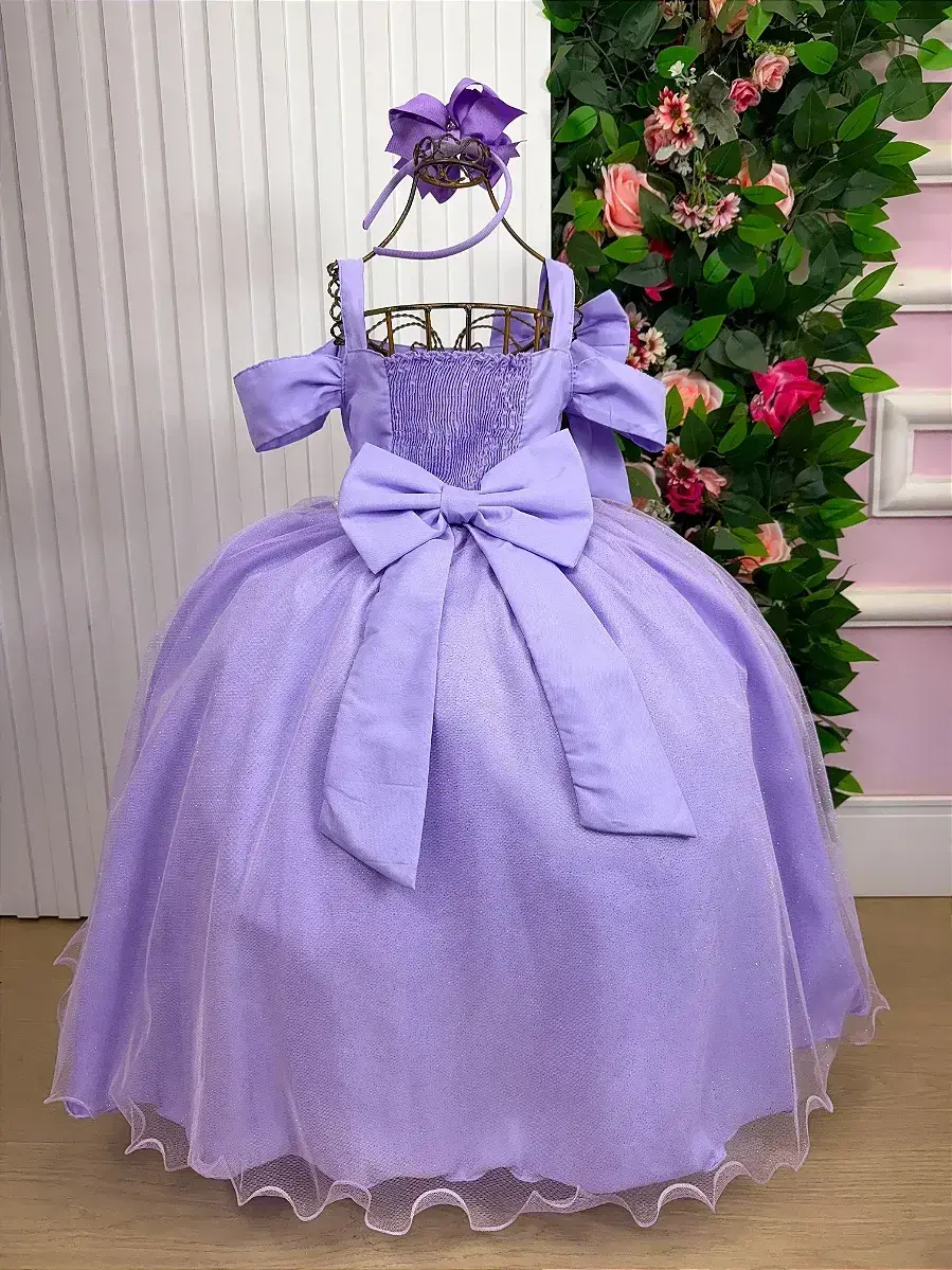 Vestido longo festa lilas, foto 6