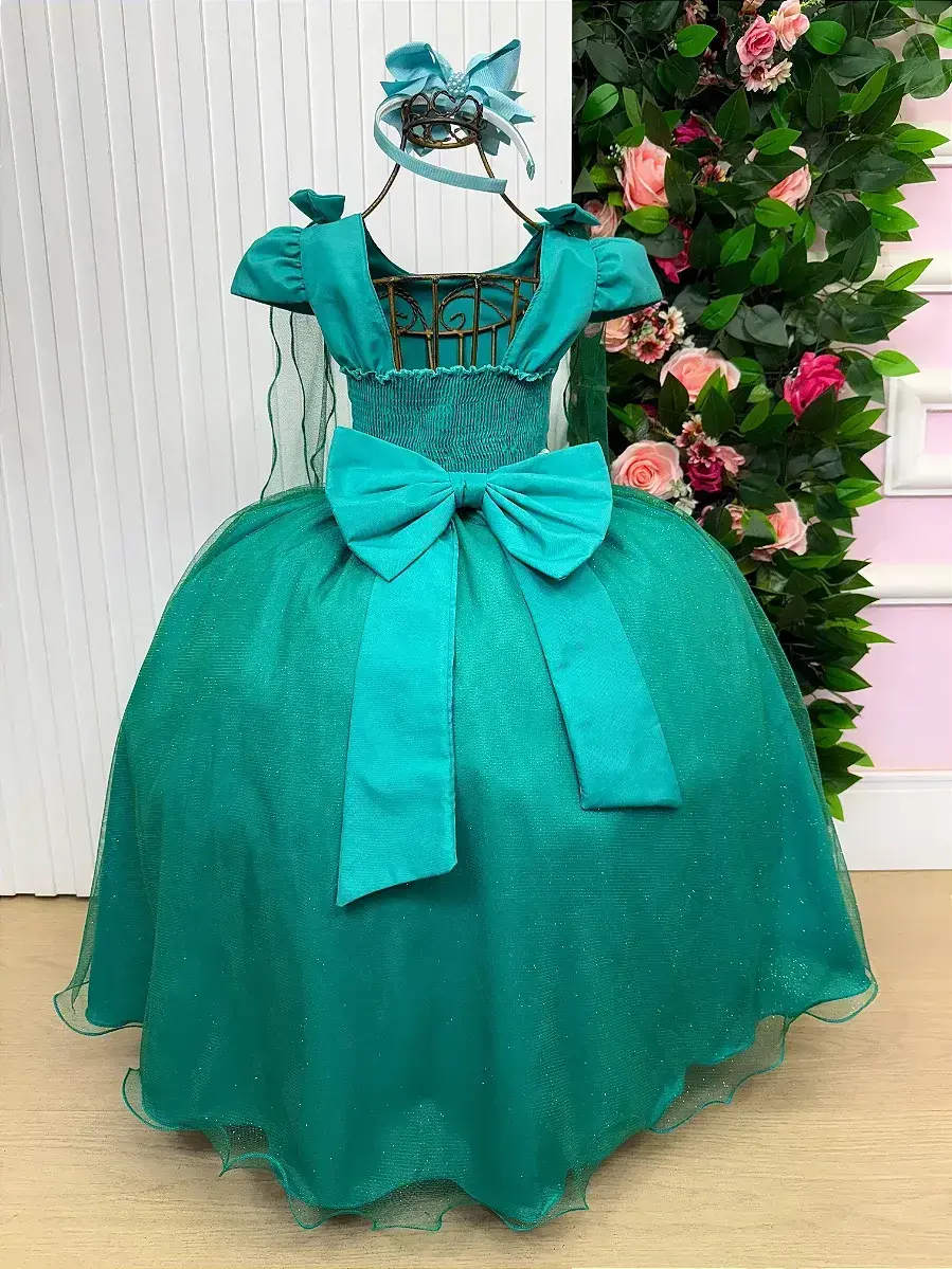 Vestido longo diamante verde jade, foto 6