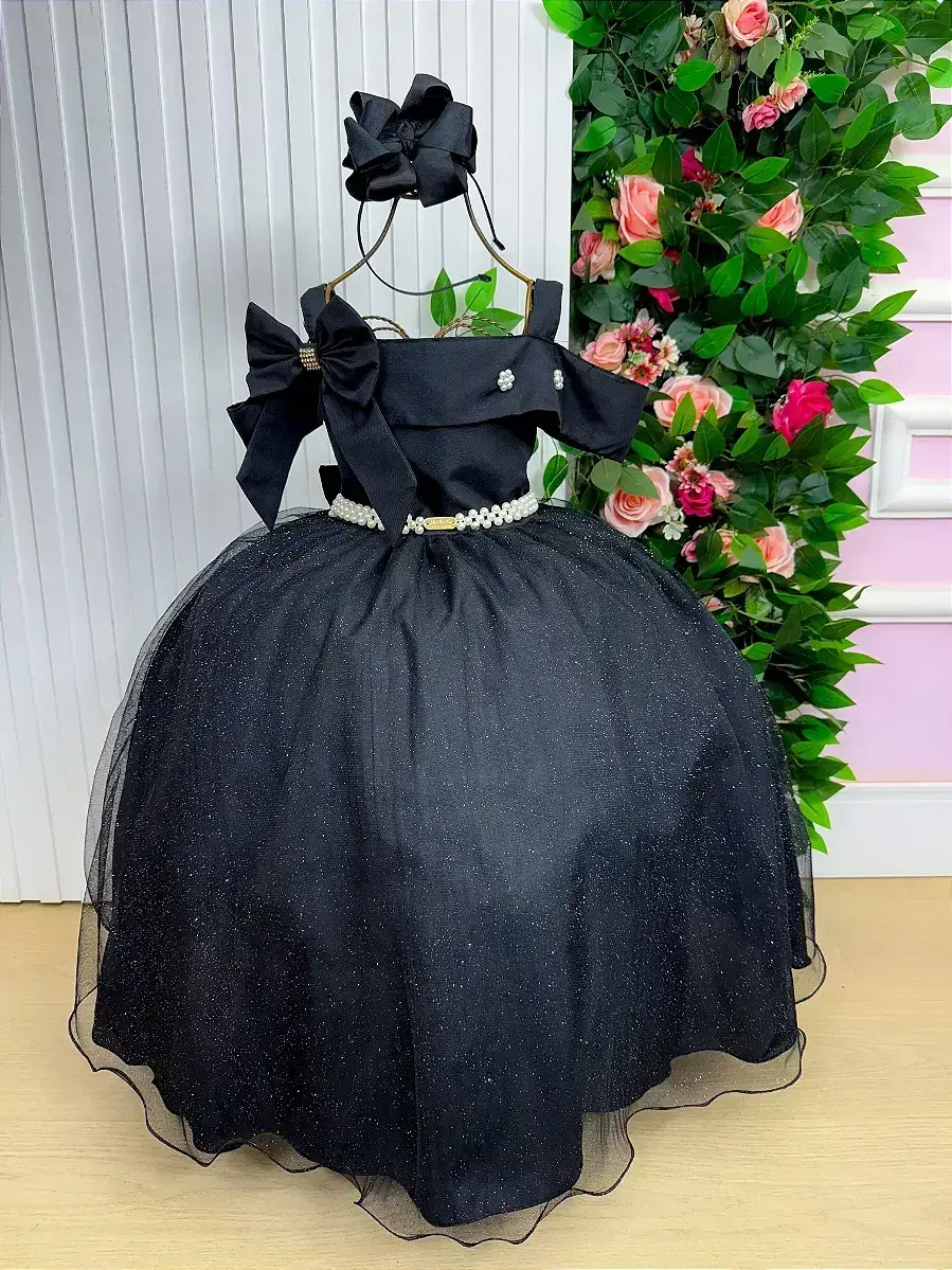 Vestido longo festa preto, foto 2