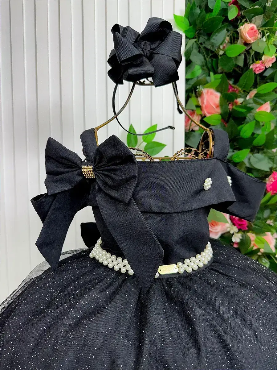 Vestido longo festa preto, foto 4