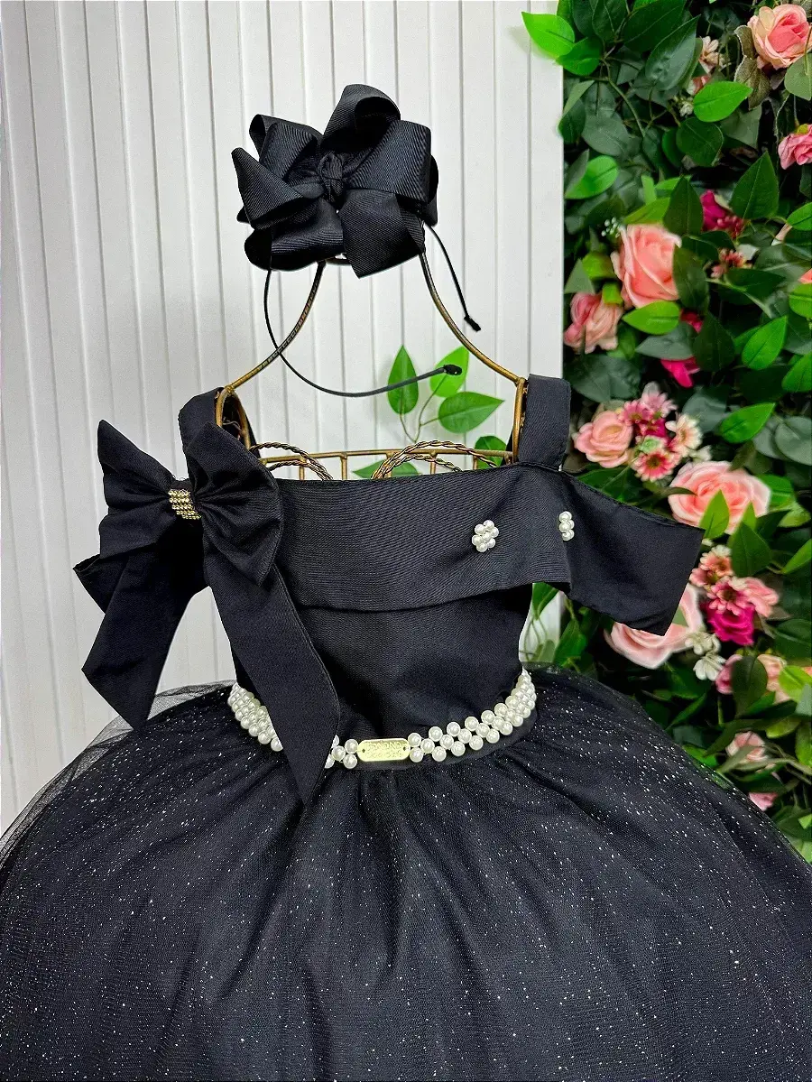 Vestido longo festa preto, foto 5