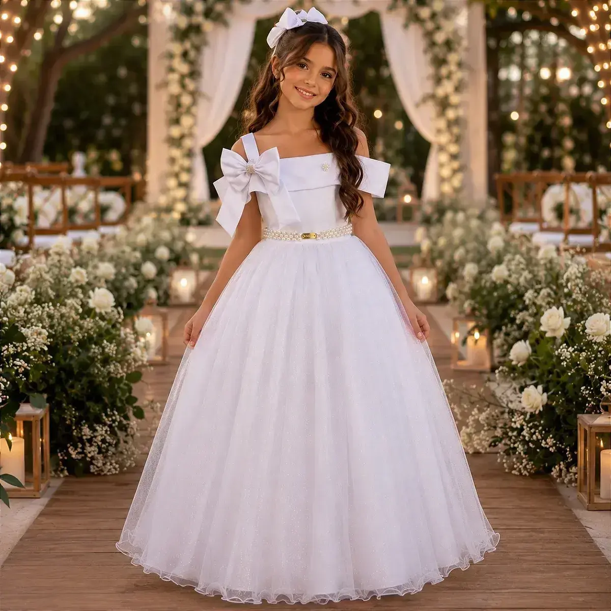 Vestido longo festa branco