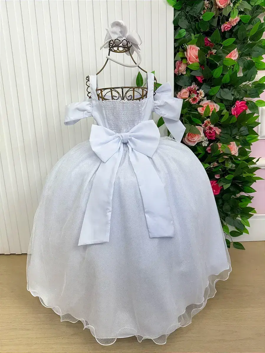 Vestido longo festa branco, foto 7