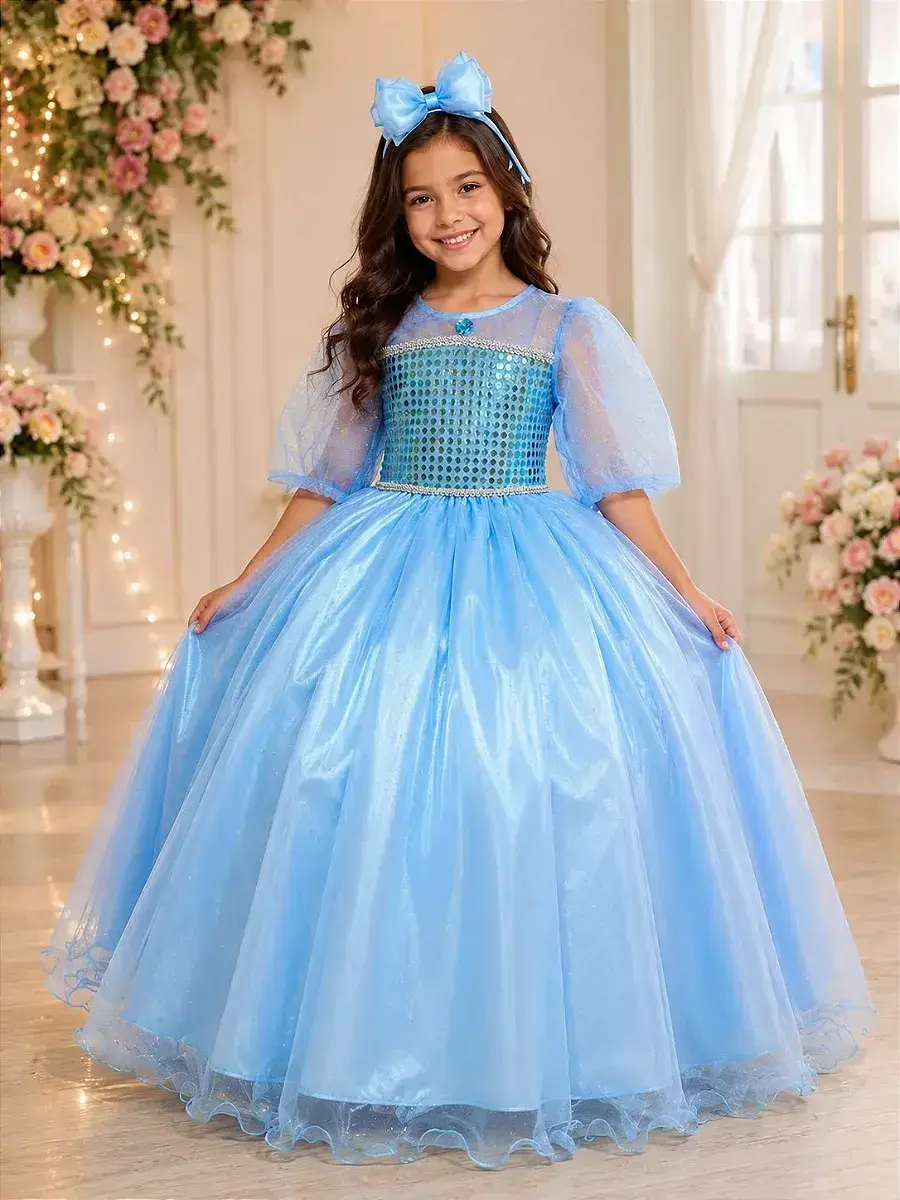 Fantasia longa princesa gelo