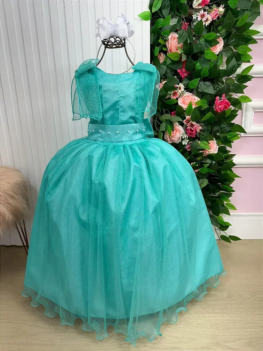 Vestido longo mel verde tïffany, foto 2