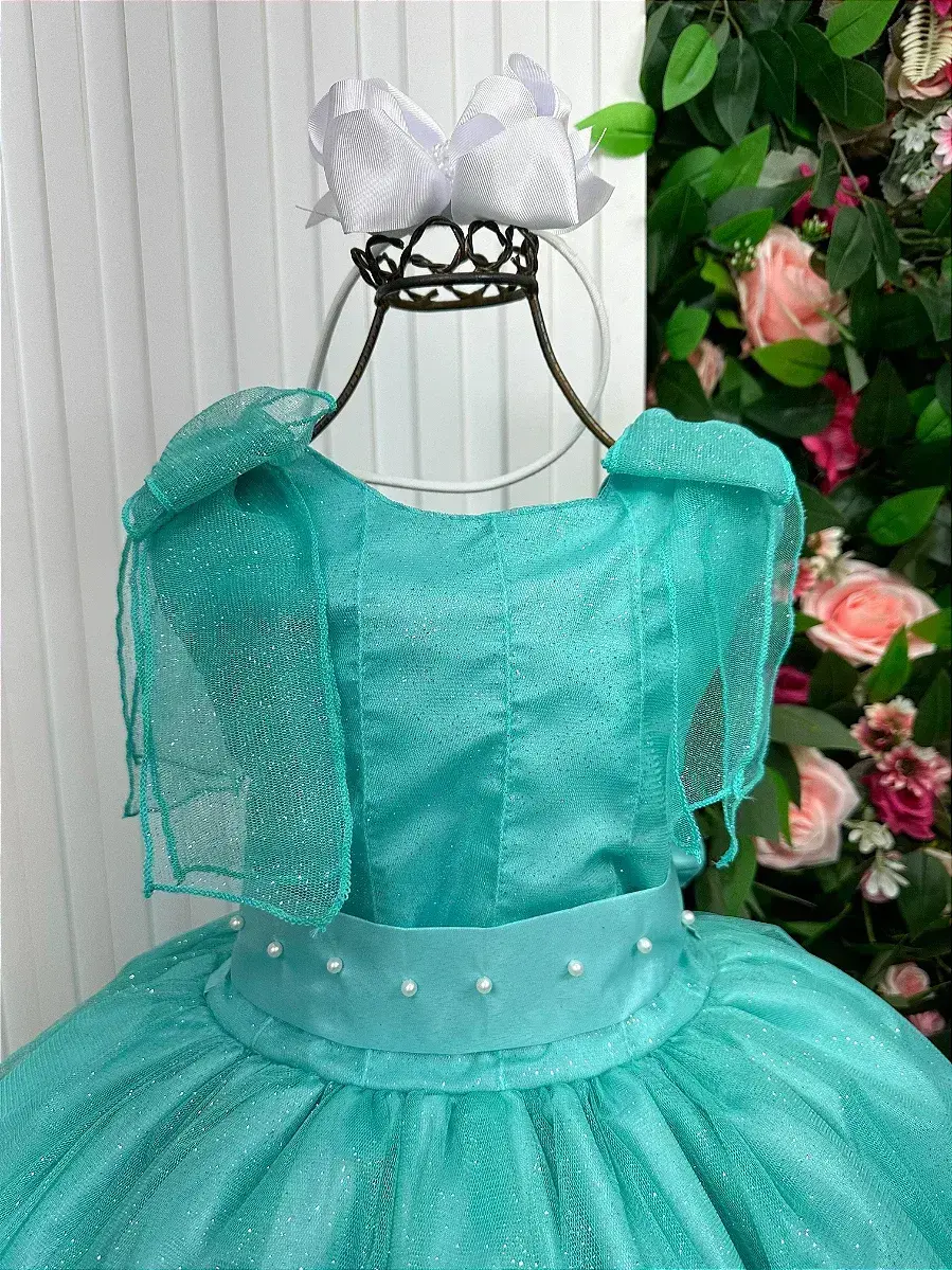 Vestido longo mel verde tïffany, foto 3