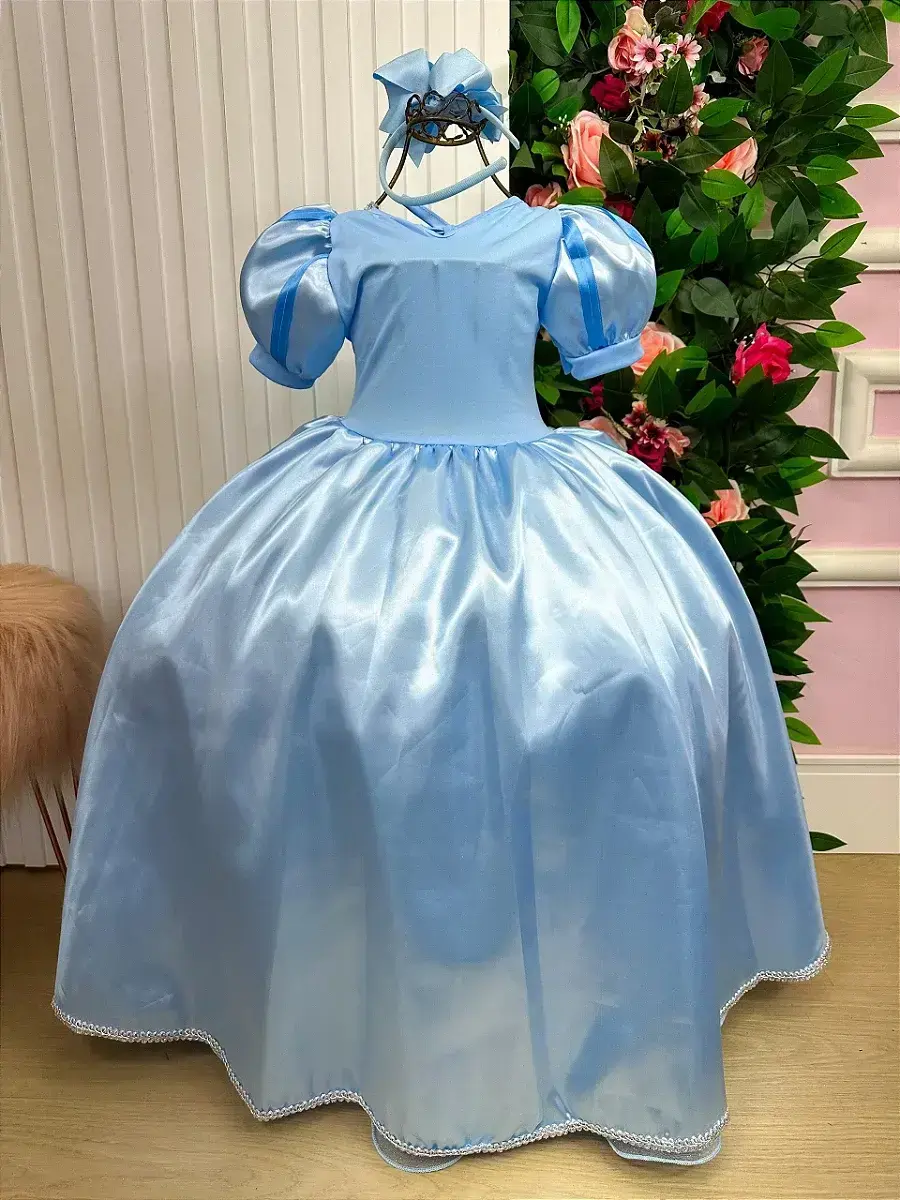 Fantasia longa princesa azul, foto 6