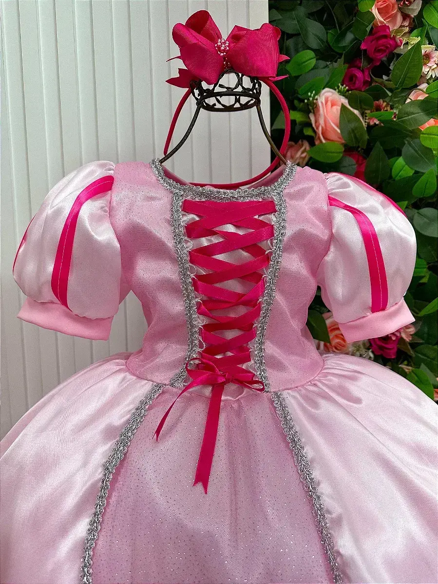 Fantasia longa princesa rosa, foto 3