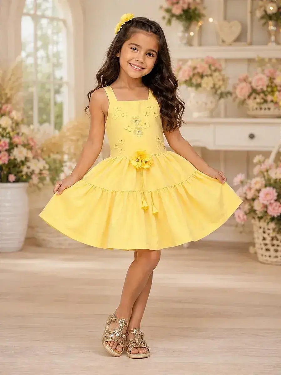 Vestido cecilia amarelo