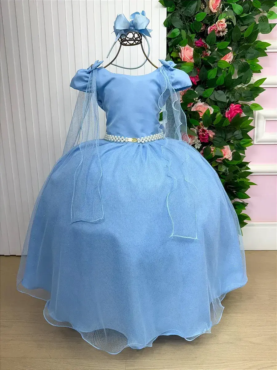 Vestido longo diamante azul, foto 2