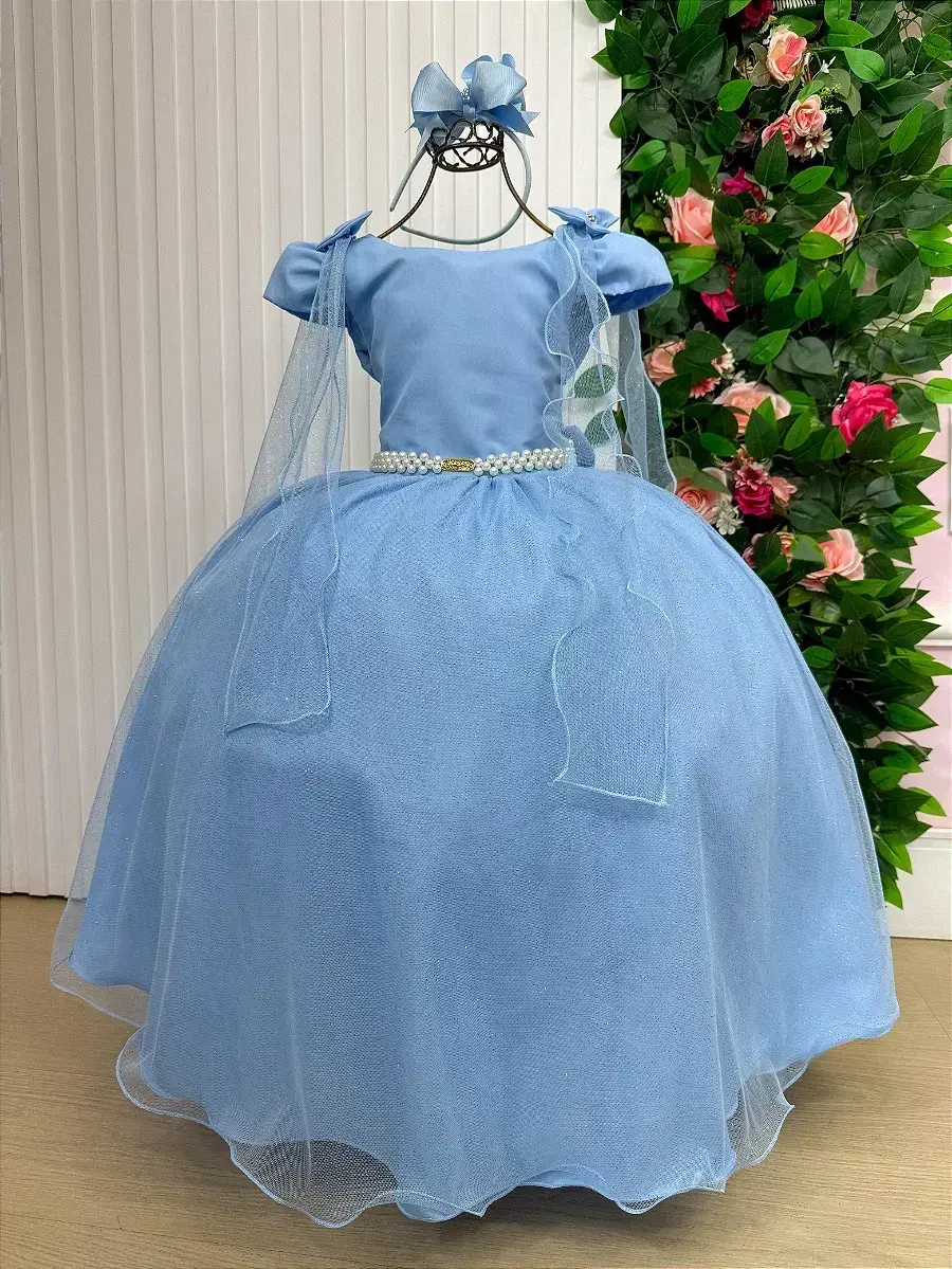 Vestido longo diamante azul, foto 3