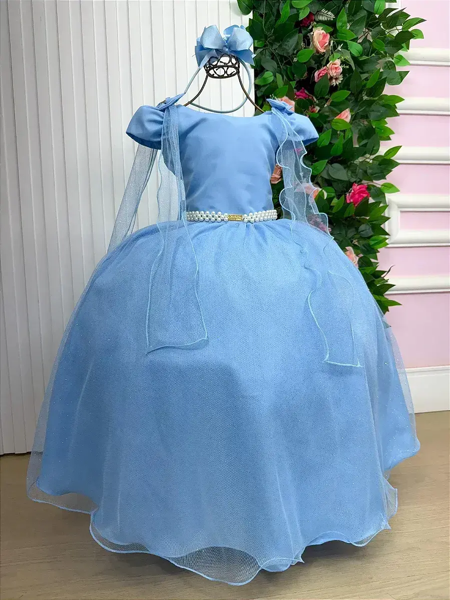 Vestido longo diamante azul, foto 4