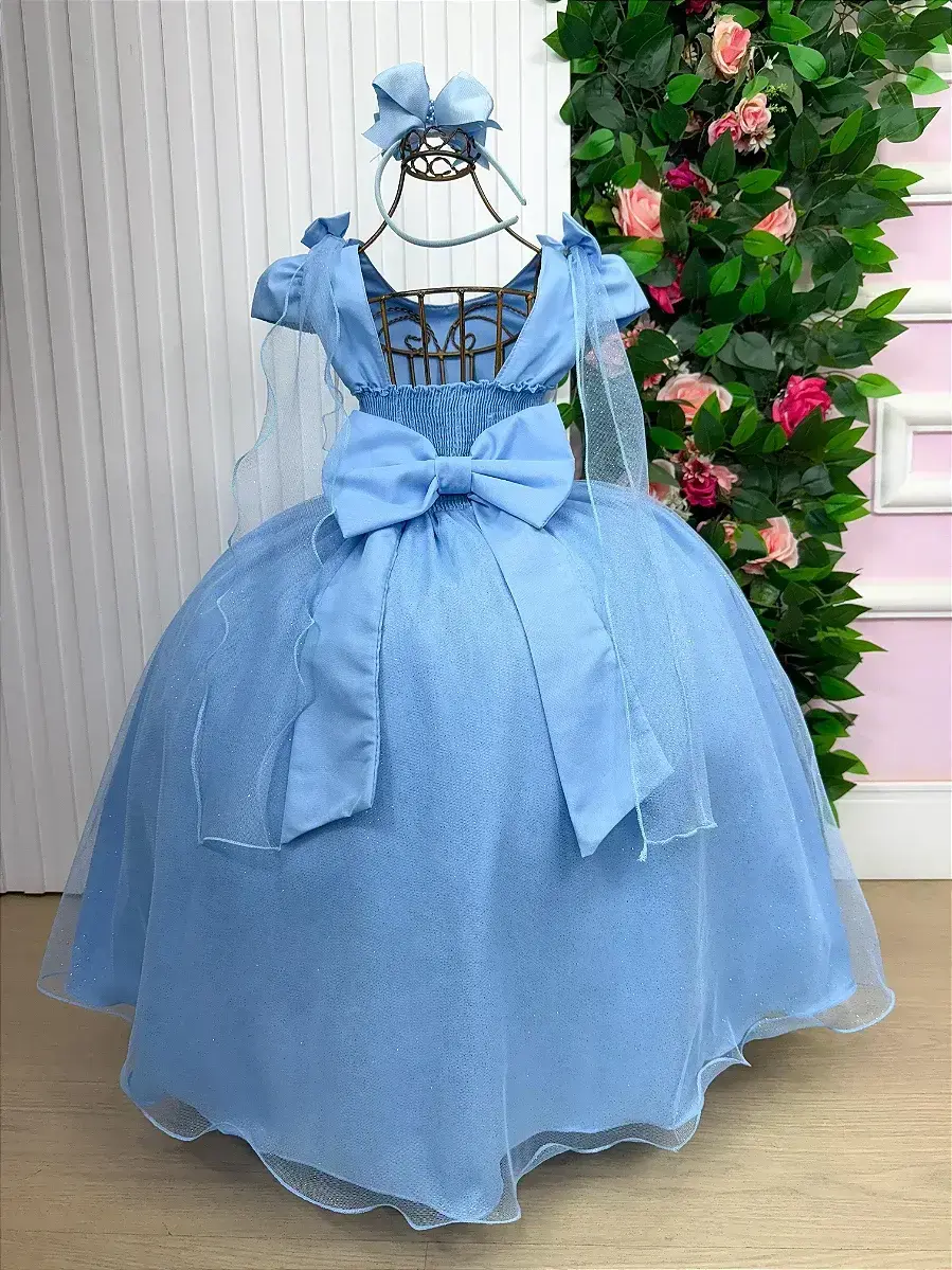 Vestido longo diamante azul, foto 6