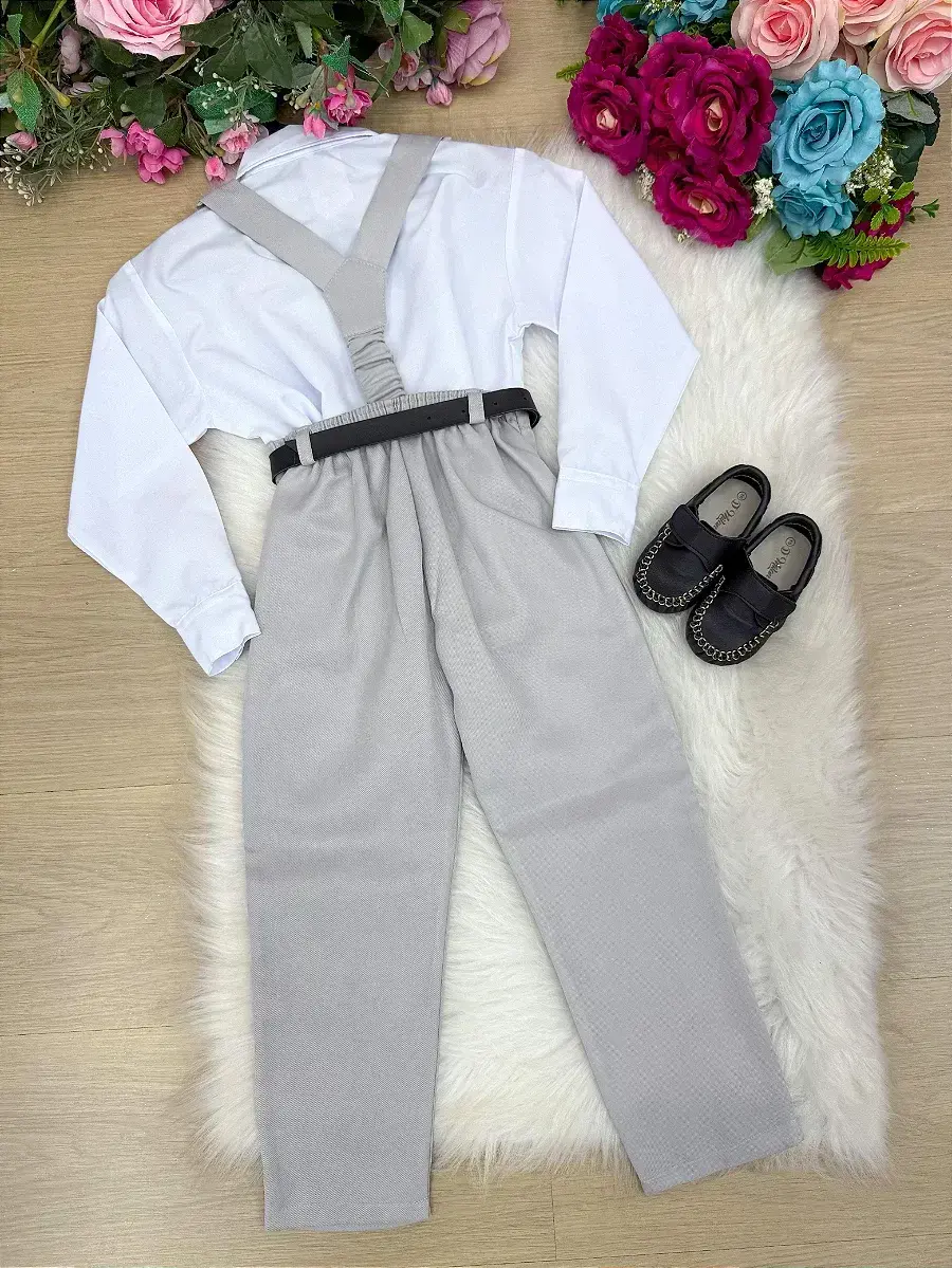 Conjunto leo suspensorio cinza claro, foto 4