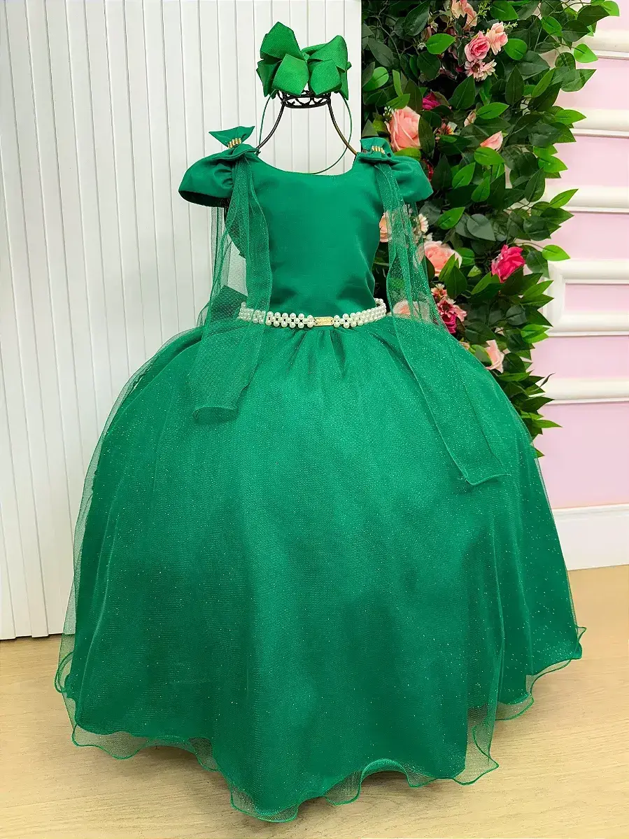 Vestido longo diamante verde bandeira, foto 4