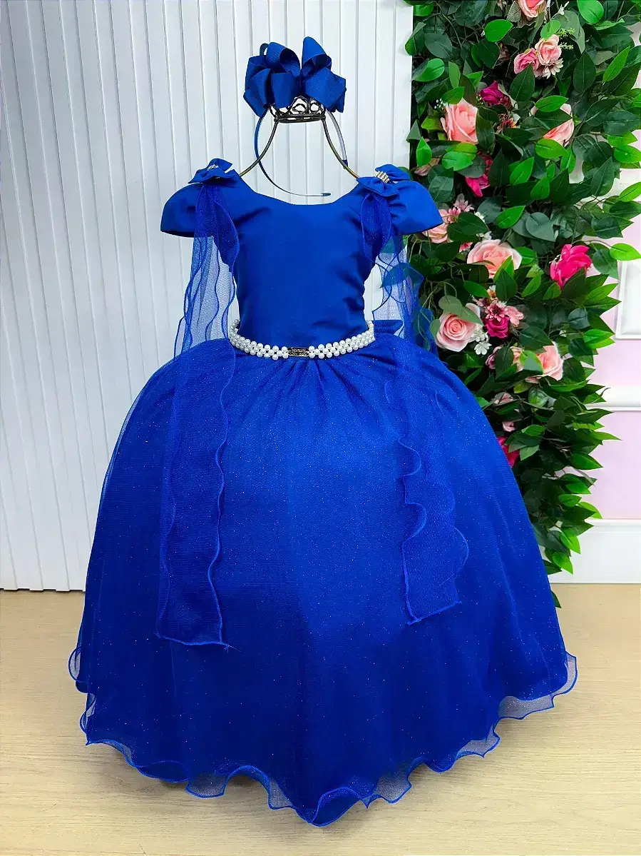 Vestido longo diamante azul royal, foto 2