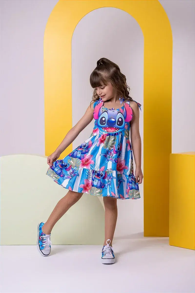 Vestido festa Stitch azul, foto 2