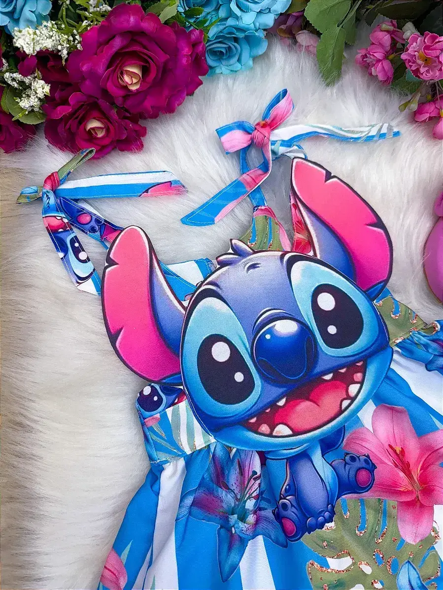 Vestido festa Stitch azul, foto 6