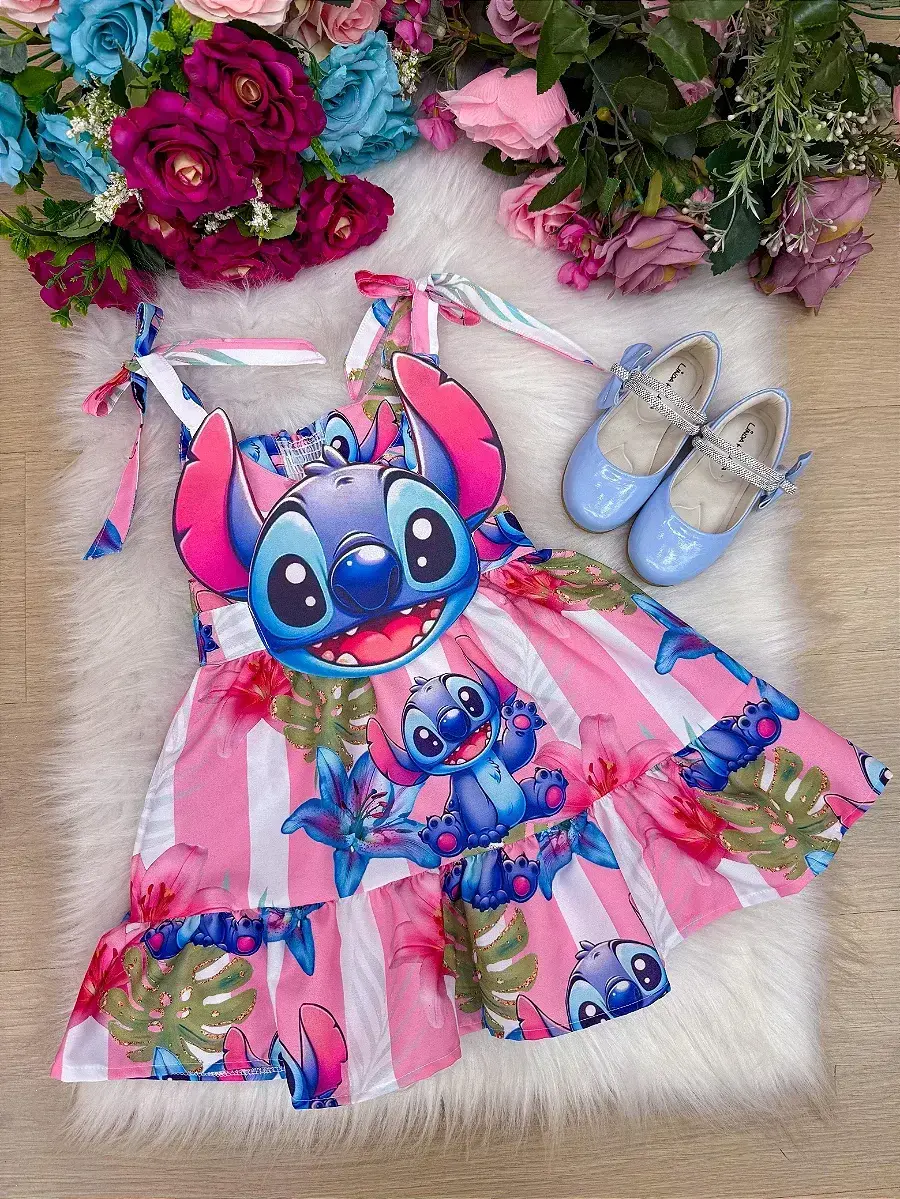 Vestido festa Stitch rosa, foto 6