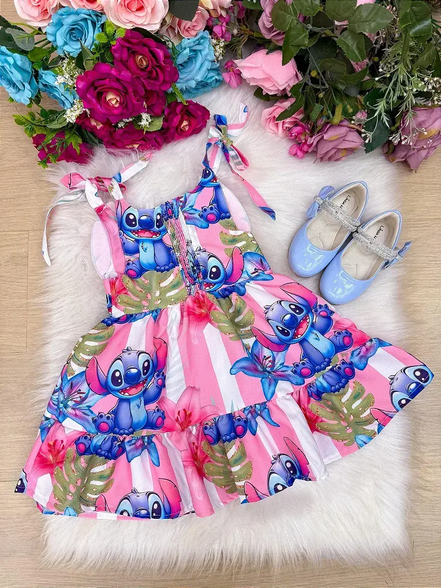 Vestido festa Stitch rosa, foto 8