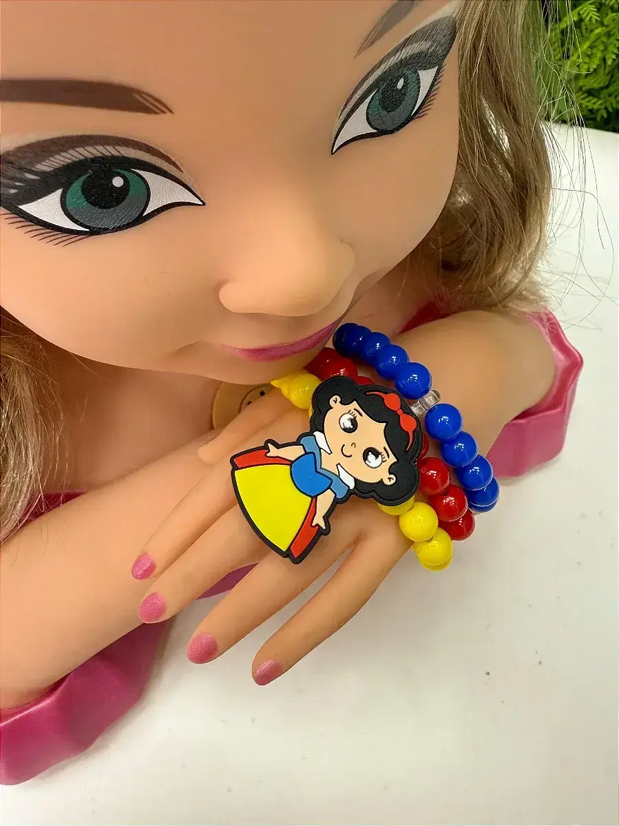 Laço festa princesa maça pulseira, foto 3
