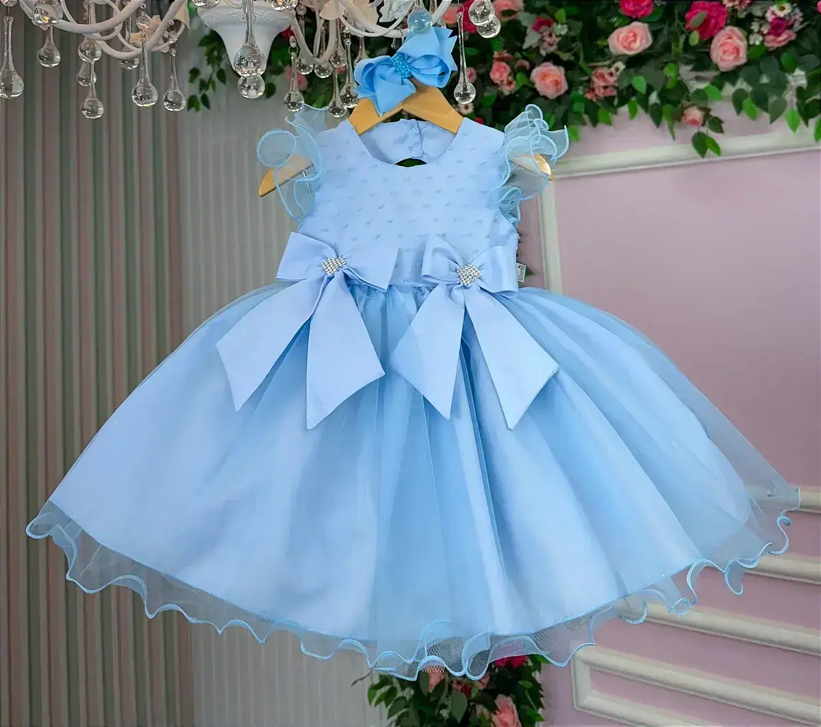 Vestido bebe mia azul