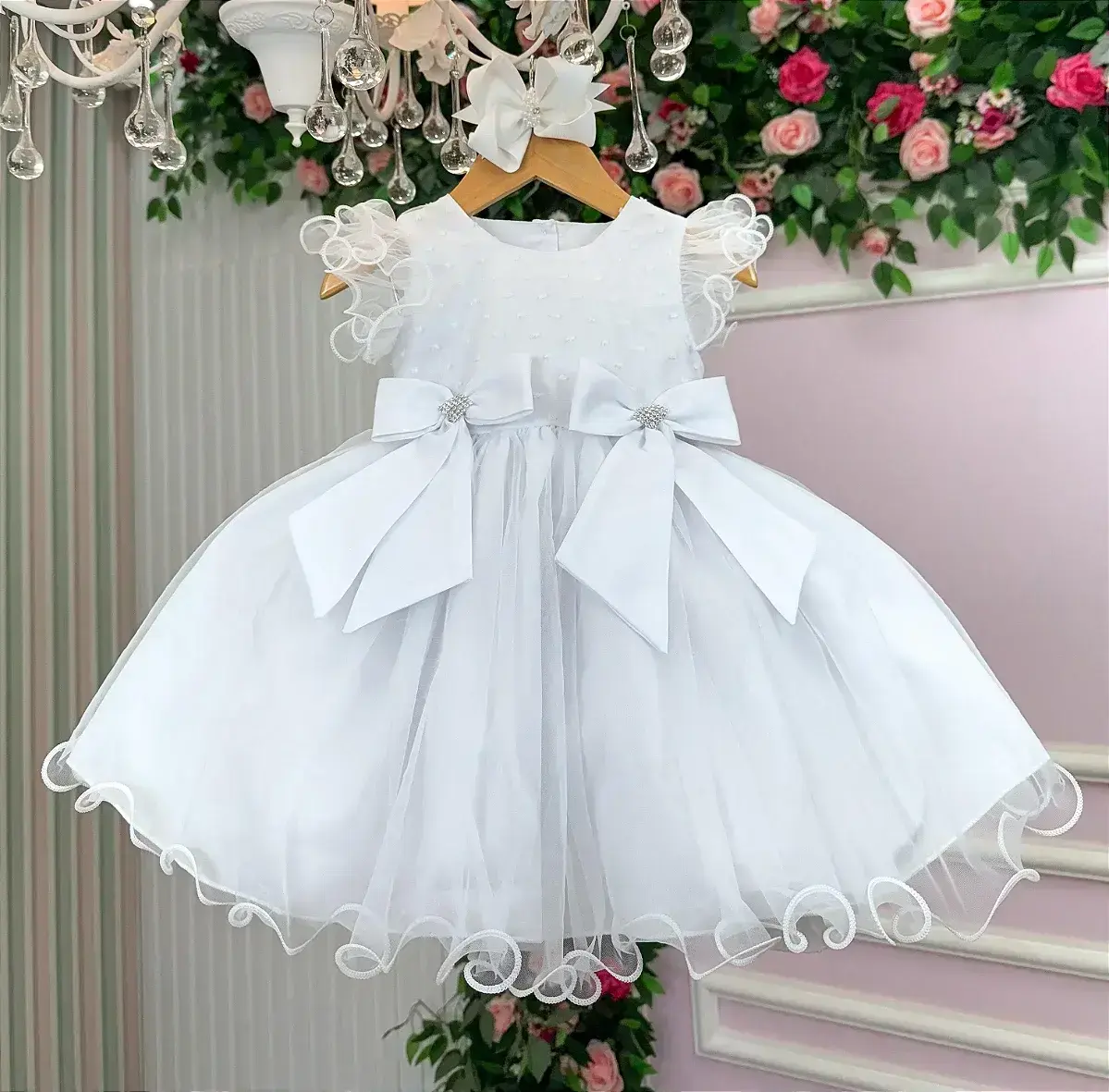 Vestido bebe mia branco, foto 2