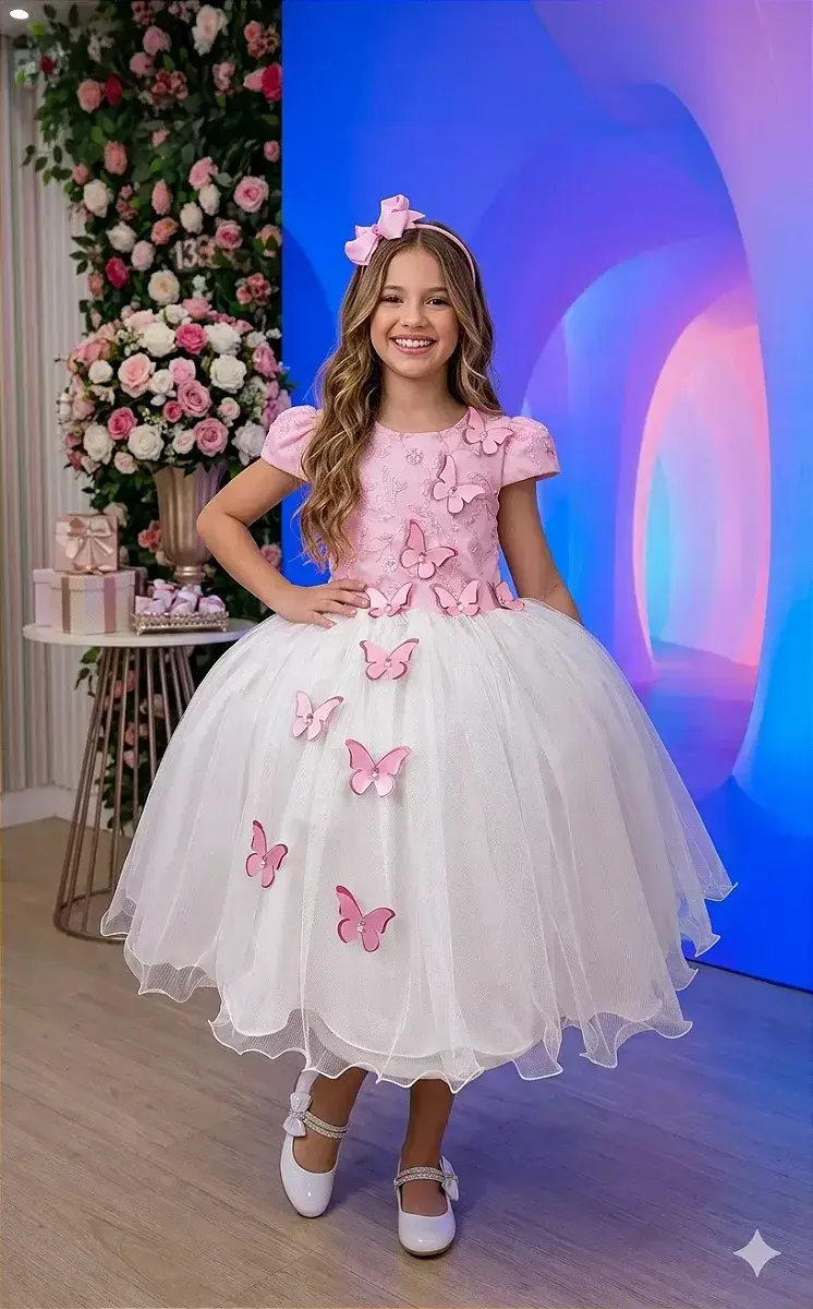 Vestido midi sabrina rosa off