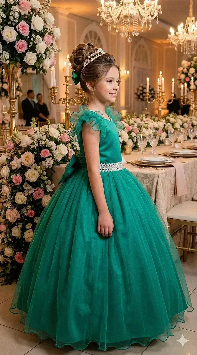 Vestido longo verde jade, foto 2