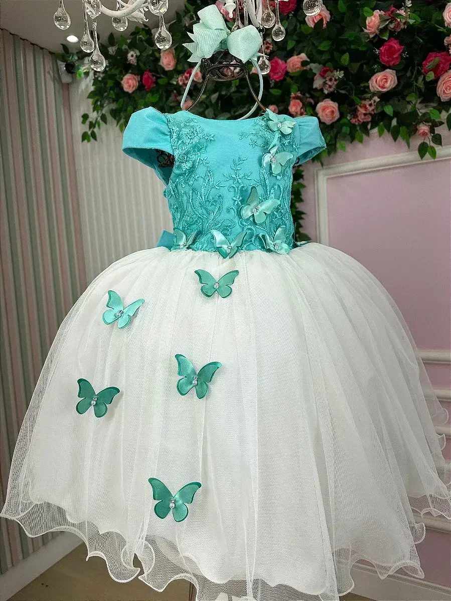 Vestido midi sabrina verde tiffany off, foto 4