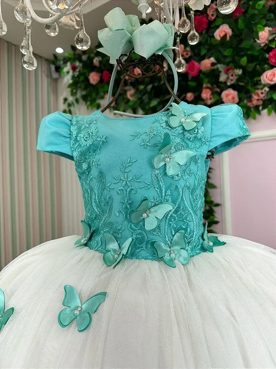 Vestido midi sabrina verde tiffany off, foto 5