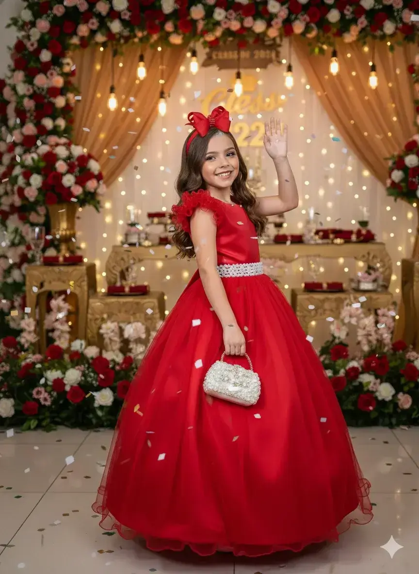 Vestido longo vermelho, foto 2