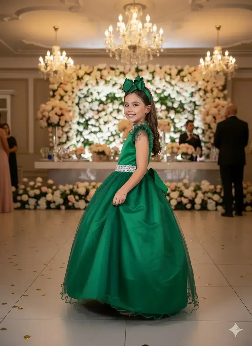 Vestido longo verde bandeira, foto 2