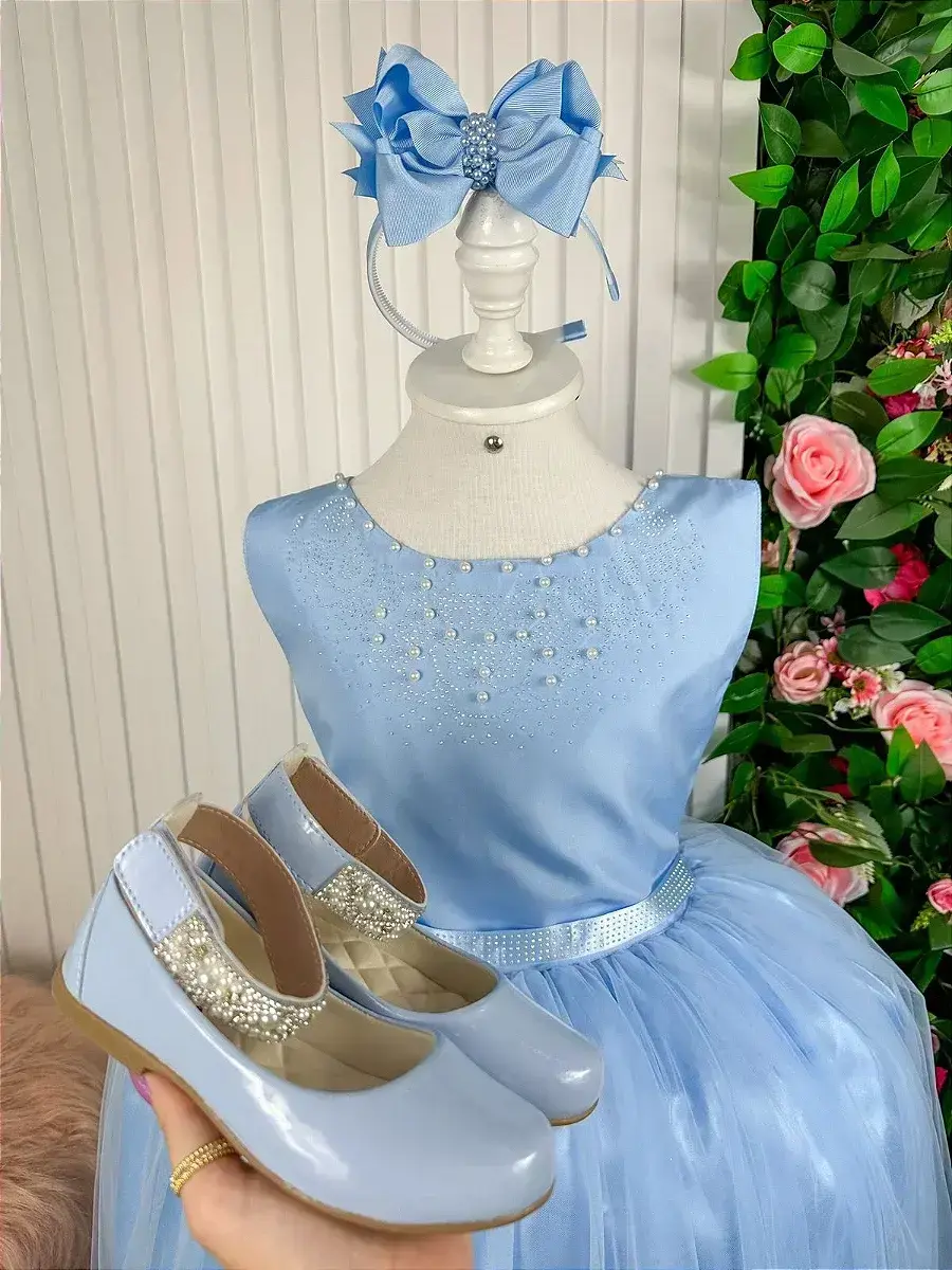 Vestido longo regata azul, foto 5