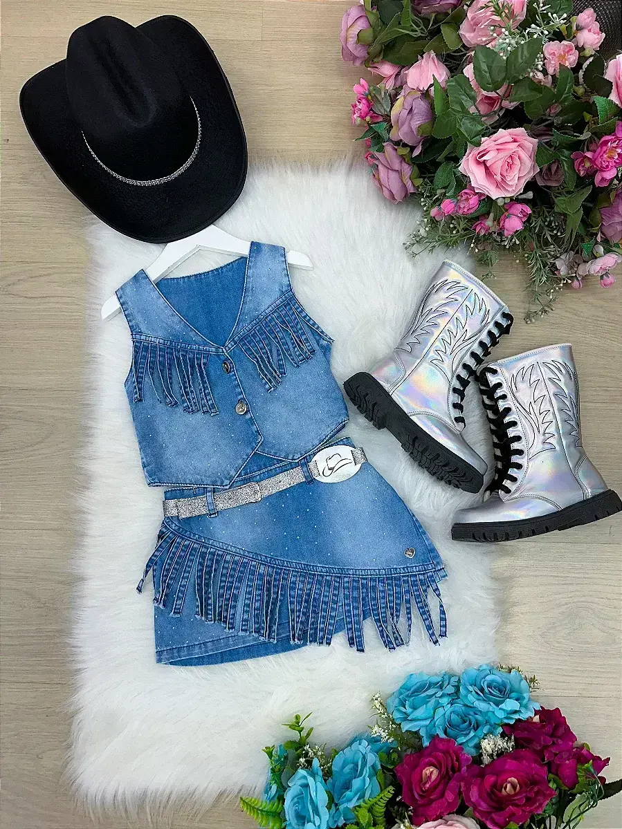 Conjunto Boiadeira maraisa jeans, foto 4