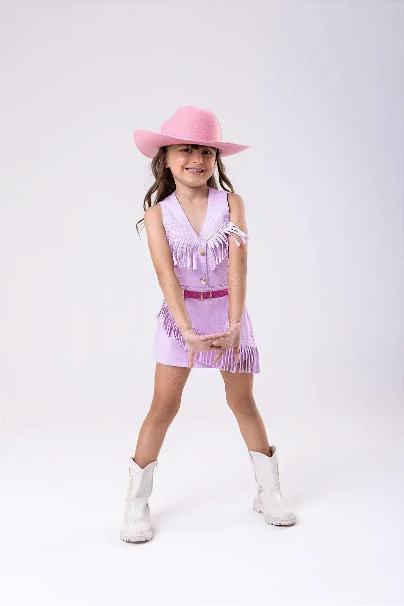 Conjunto Boiadeira maraisa jeans lilas, foto 2
