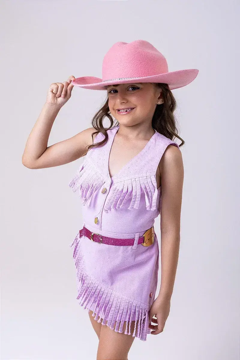 Conjunto Boiadeira maraisa jeans lilas, foto 3