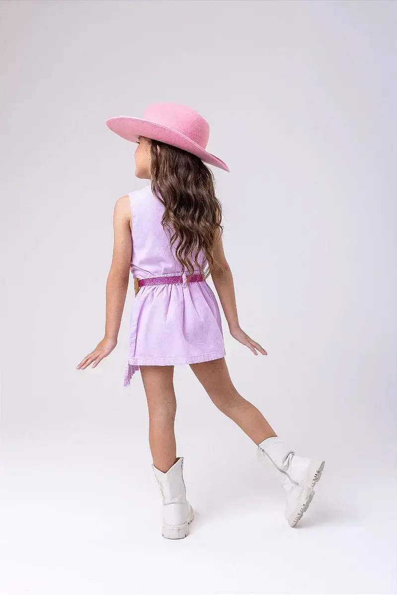 Conjunto Boiadeira maraisa jeans lilas, foto 4