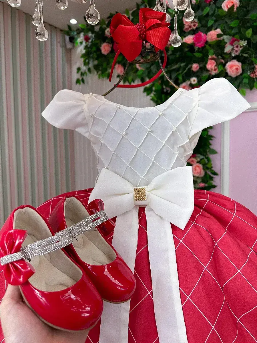 Vestido jamile saia vermelha, foto 7