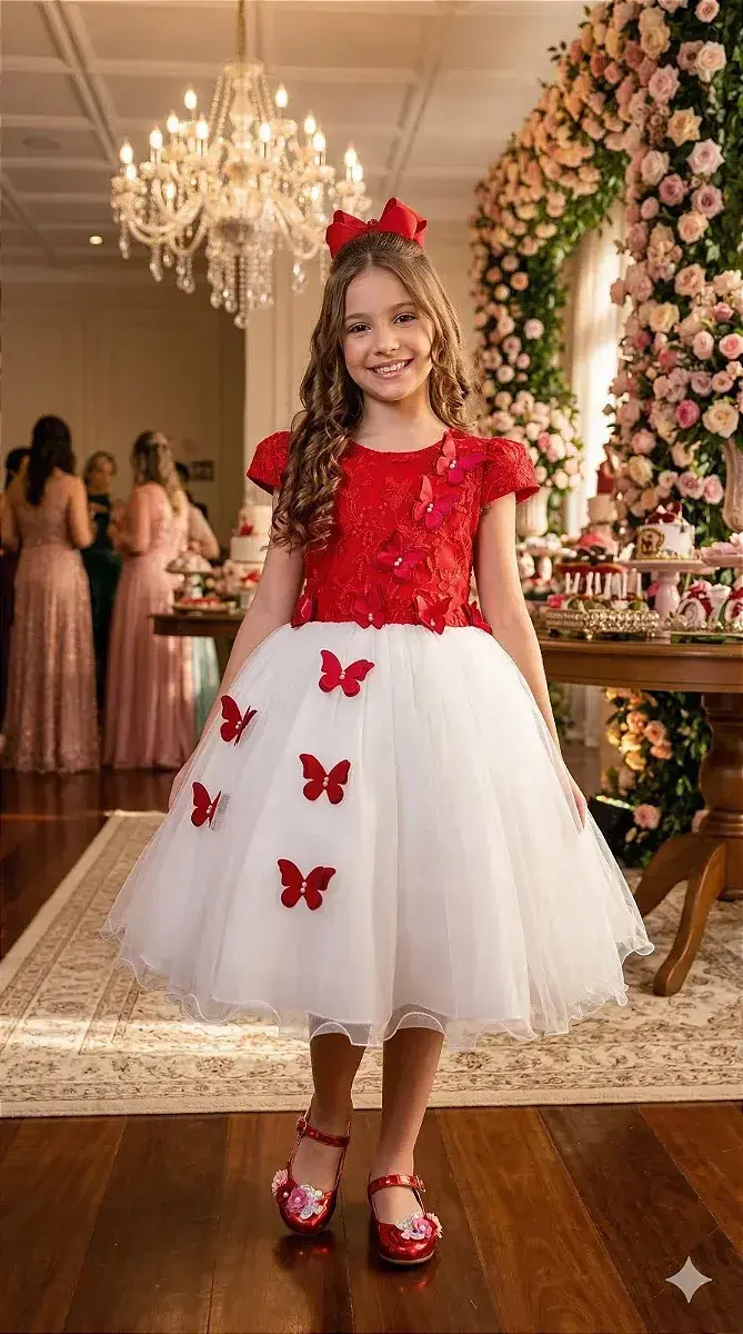 Vestido midi sabrina vermelho off