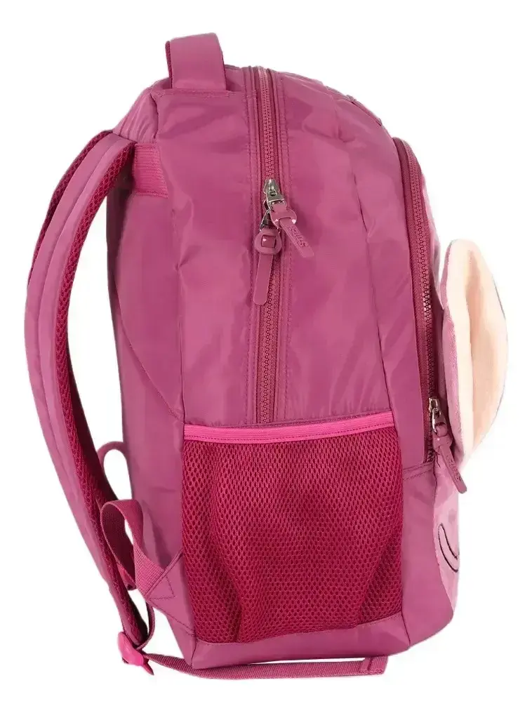 Mochila de costa angel orelhinhas pelucia roxo, foto 3