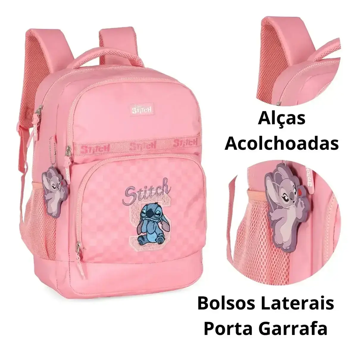 Mochila de costa Stitch rosa, foto 4