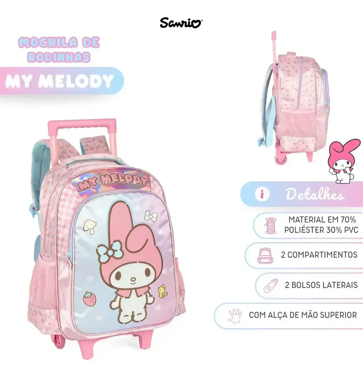 Mochila de rodinhas melody, foto 8