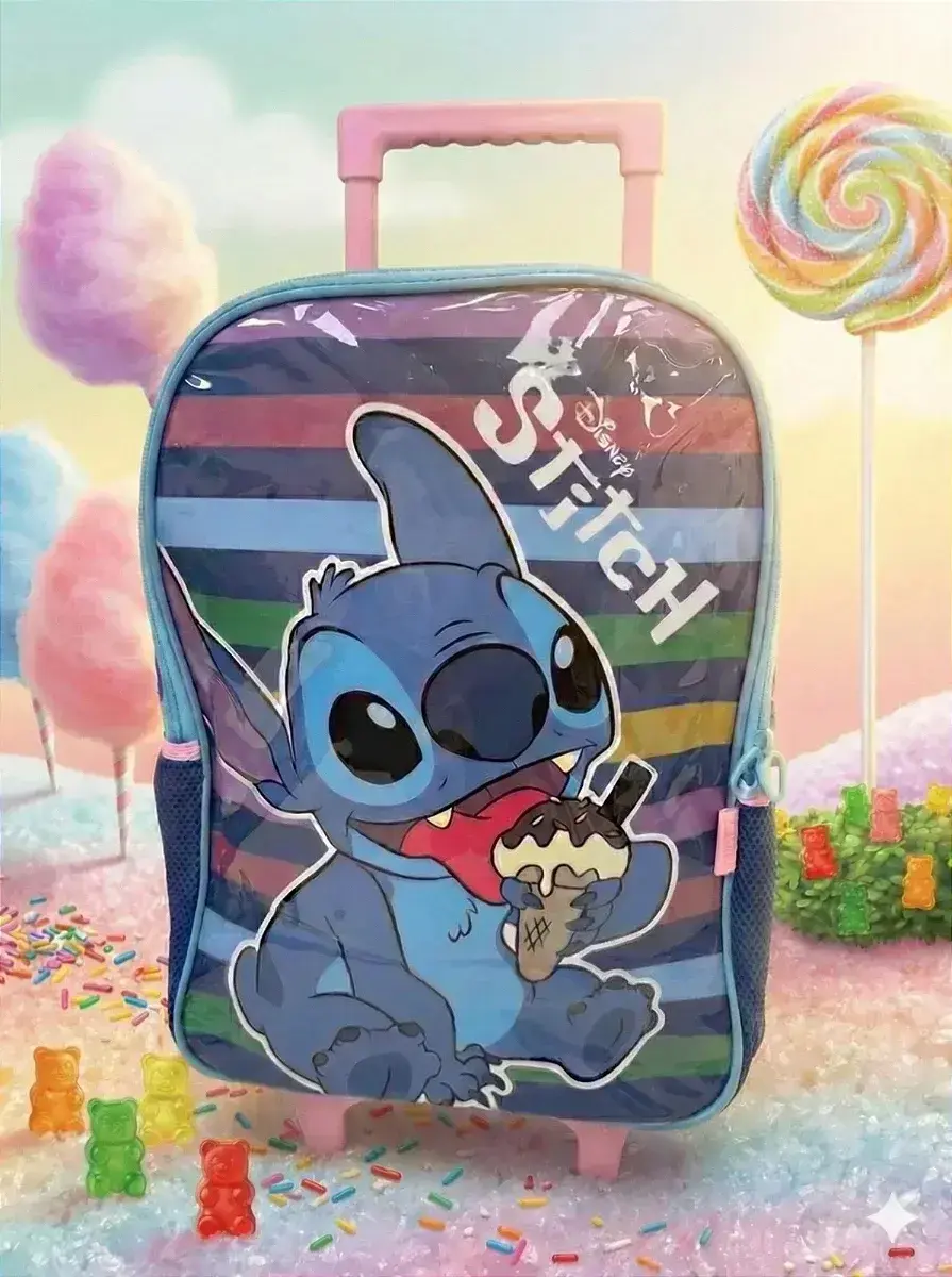 Mochila de rodinhas Stitch