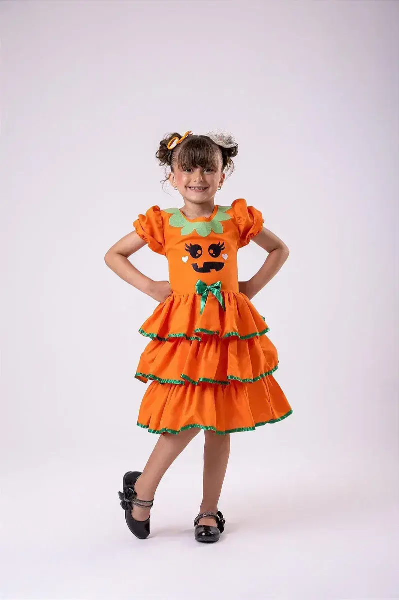 Vestido festa Halloween doce abóbora