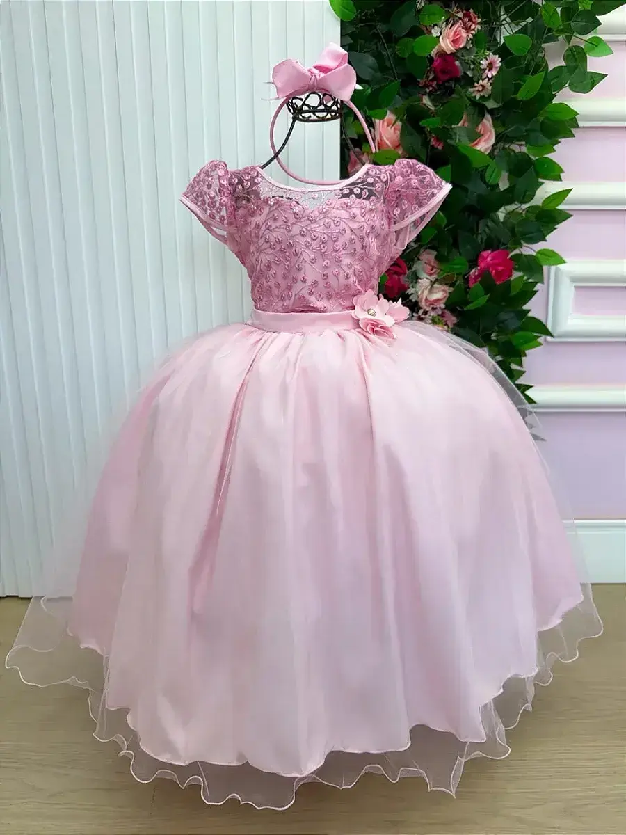 Vestido longo carol rosa, foto 3